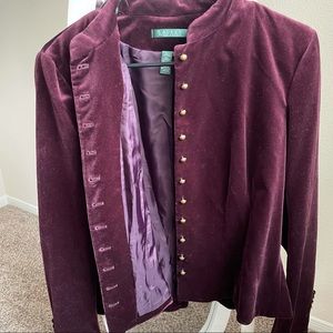 Lauren Ralph Lauren Velvet Soft Vintage Blazer Size 12
